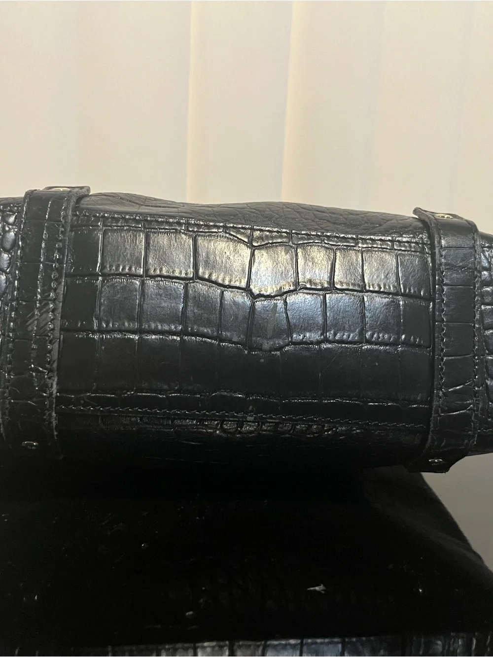 Kate Spade  Croc-Embossed Leather Shoulder Bag